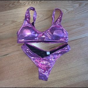 Pink Metallic Bikini